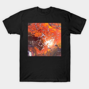 Lava Looking Orange Organic Textures - WelshDesignsTP001 T-Shirt